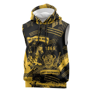 Buffalo Soldiers African American Sleeveless Hoodie Military Urban Retro Style - African Pride