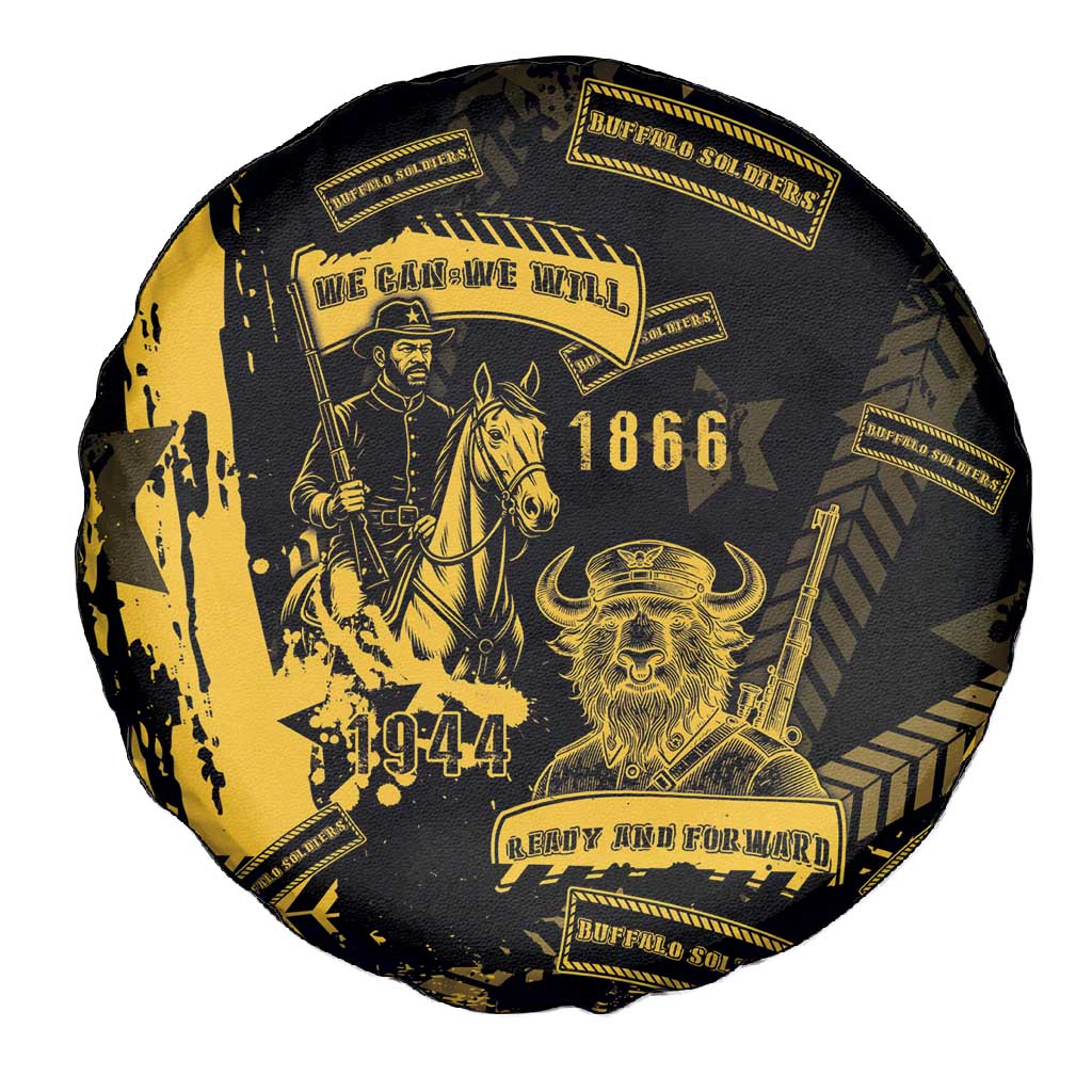 Buffalo Soldiers African American Spare Tire Cover Military Urban Retro Style - African Pride