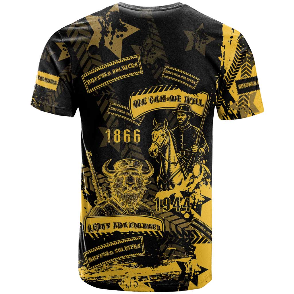 Buffalo Soldiers African American T shirt Military Urban Retro Style - African Pride