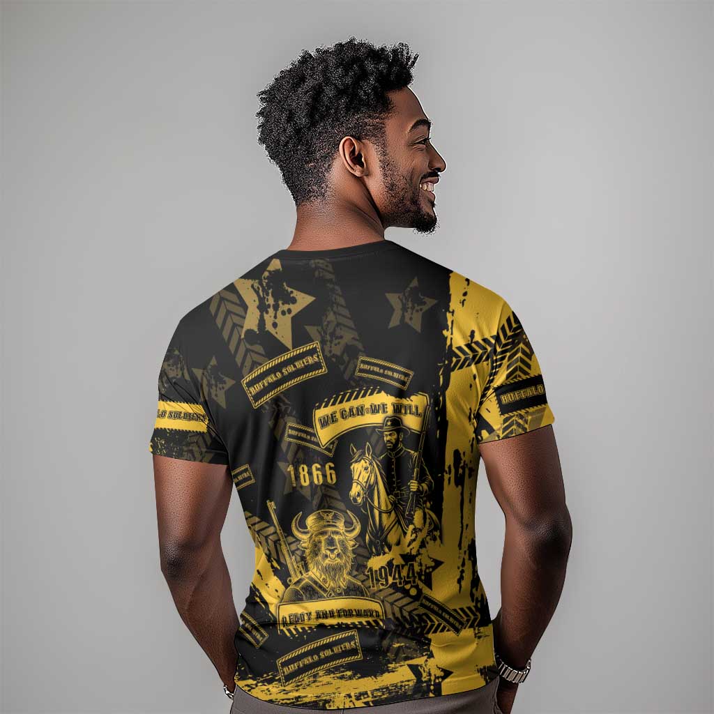 Buffalo Soldiers African American T shirt Military Urban Retro Style - African Pride