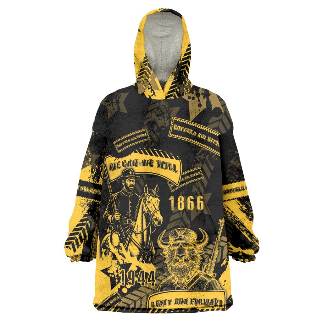 Buffalo Soldiers African American Wearable Blanket Hoodie Military Urban Retro Style - African Pride