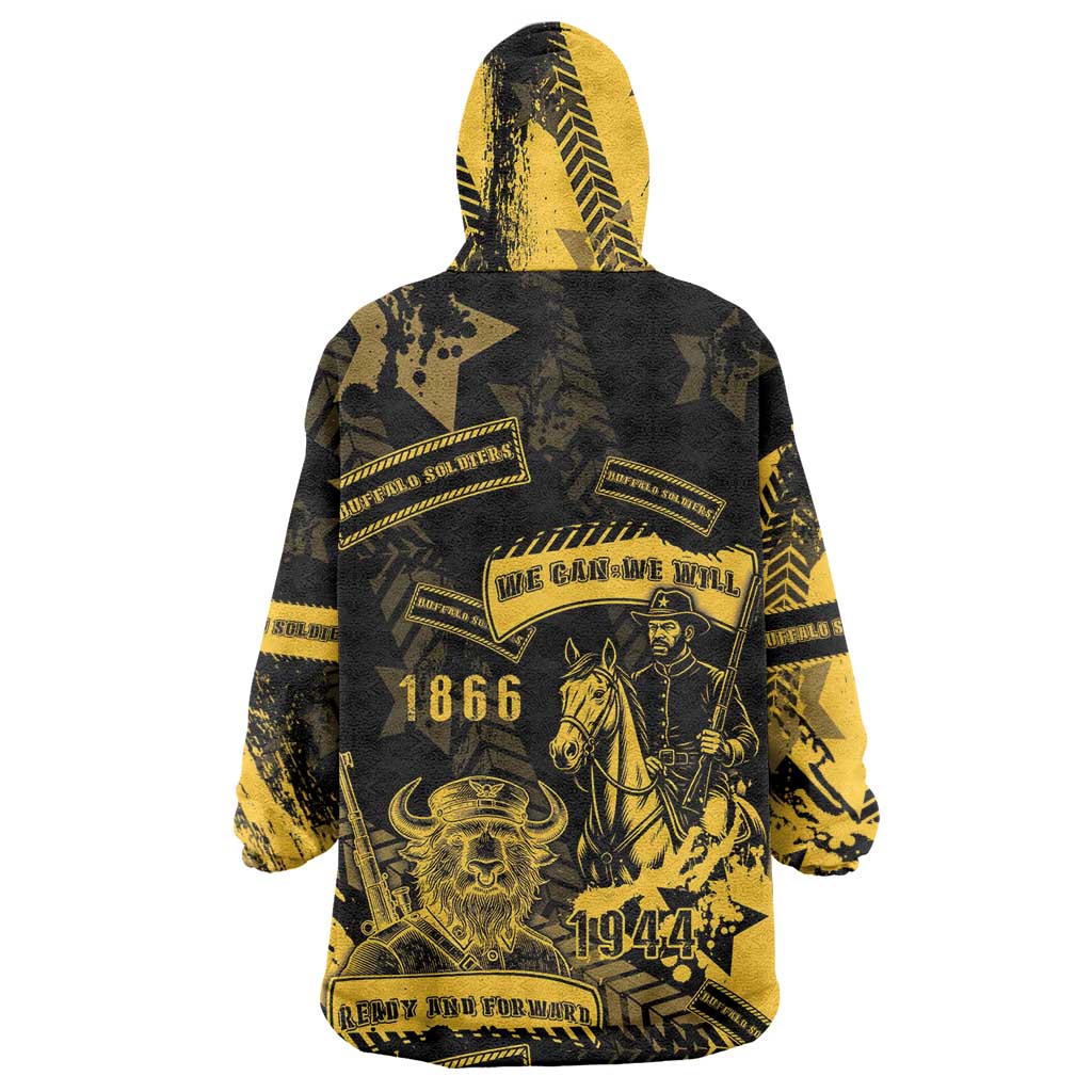 Buffalo Soldiers African American Wearable Blanket Hoodie Military Urban Retro Style - African Pride
