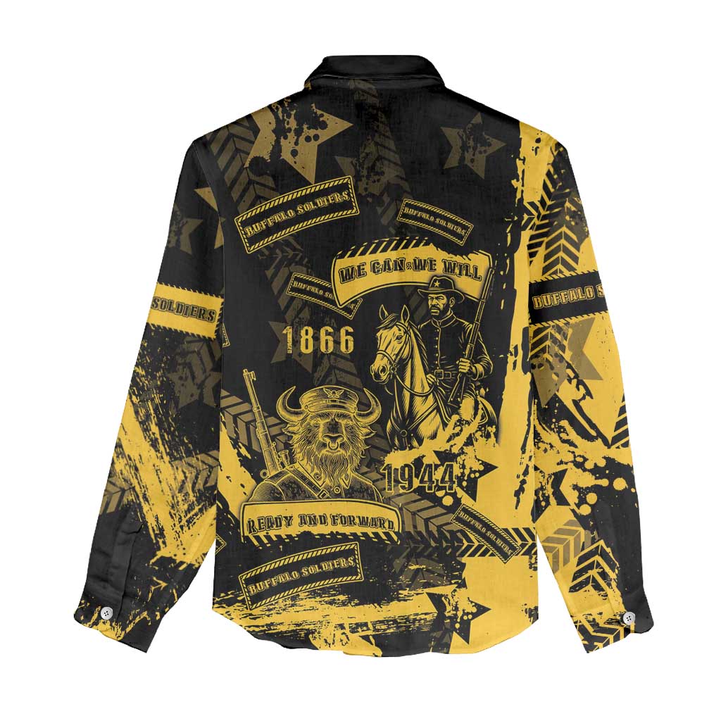 Buffalo Soldiers African American Women Casual Shirt Military Urban Retro Style - African Pride