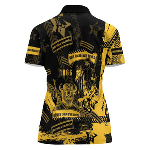 Buffalo Soldiers African American Women Polo Shirt Military Urban Retro Style - African Pride