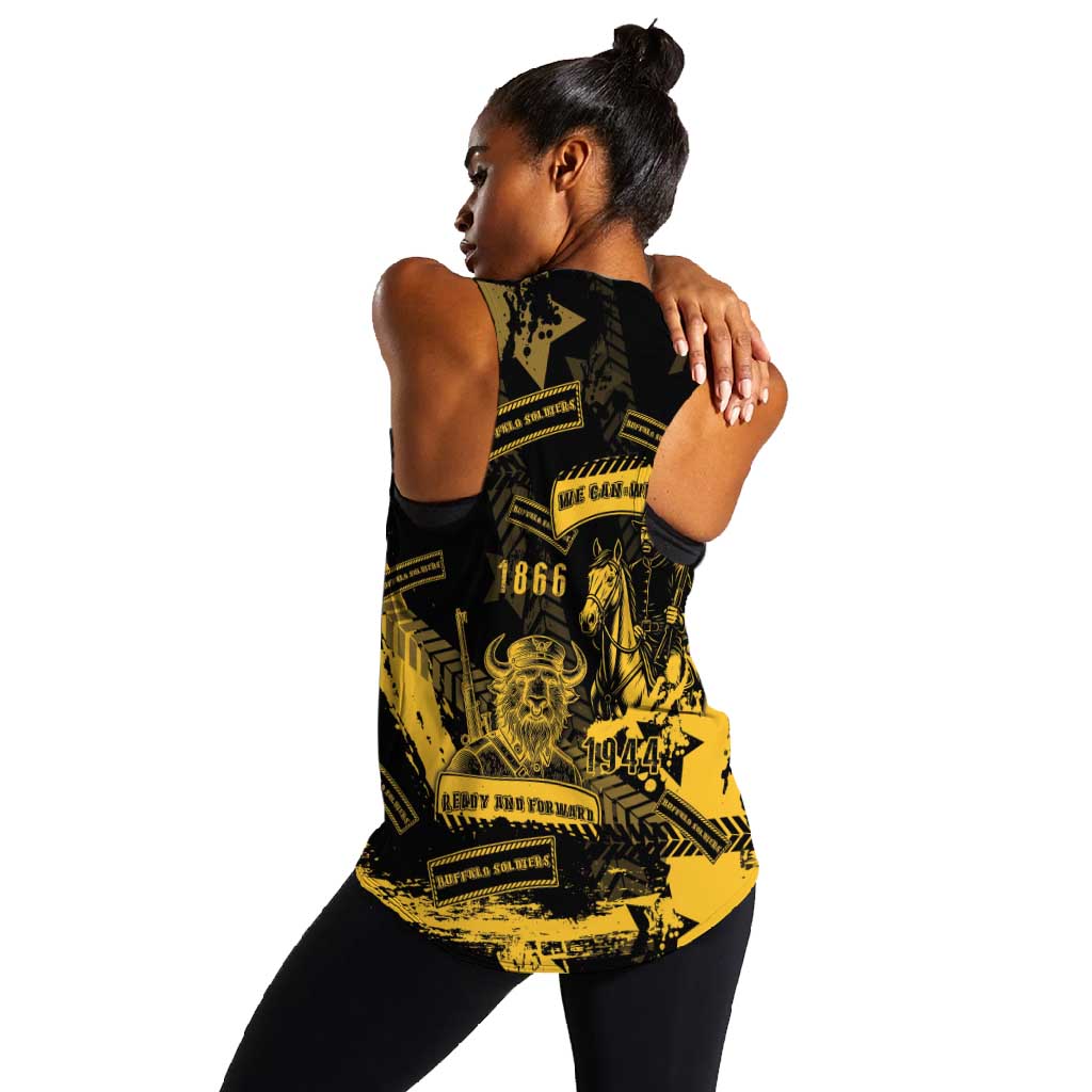 Buffalo Soldiers African American Women Racerback Tank Military Urban Retro Style - African Pride