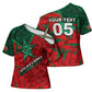 Custom Morocco Football Cross Shoulder Shirt Pentagram Red Lion African