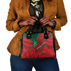 Morocco Football Shoulder Handbag Pentagram Red Lion African