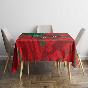 Morocco Football Tablecloth Pentagram Red Lion African