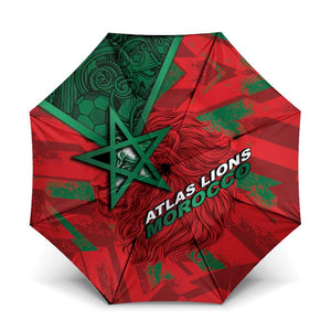 Morocco Football Umbrella Pentagram Red Lion African