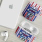 Cape Verde Football AirPods Case Monster Blue Shark Striped Style