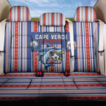 Cape Verde Football Back Car Seat Cover Monster Blue Shark Striped Style