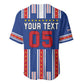 Custom Cape Verde Football Baseball Jersey Monster Blue Shark Striped Style