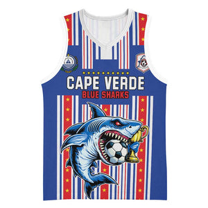 Custom Cape Verde Football Basketball Jersey Monster Blue Shark Striped Style