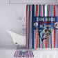 Cape Verde Football Bathroom Set Monster Blue Shark Striped Style