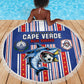 Cape Verde Football Beach Blanket Monster Blue Shark Striped Style