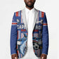 Custom Cape Verde Football Blazer Monster Blue Shark Striped Style