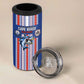 Custom Cape Verde Football 4 in 1 Can Cooler Tumbler Monster Blue Shark Striped Style
