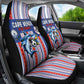 Cape Verde Football Car Seat Cover Monster Blue Shark Striped Style