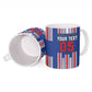 Custom Cape Verde Football Ceramic Mug Monster Blue Shark Striped Style