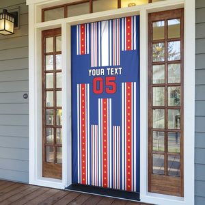 Custom Cape Verde Football Door Cover Monster Blue Shark Striped Style