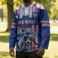 Custom Cape Verde Football Hockey Jersey Monster Blue Shark Striped Style