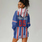 Custom Cape Verde Football Hoodie Dress Monster Blue Shark Striped Style