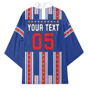 Custom Cape Verde Football Kimono Monster Blue Shark Striped Style