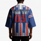 Custom Cape Verde Football Kimono Monster Blue Shark Striped Style
