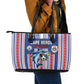 Cape Verde Football Leather Tote Bag Monster Blue Shark Striped Style