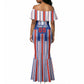 Custom Cape Verde Football Mermaid Dress Monster Blue Shark Striped Style