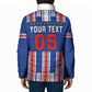 Custom Cape Verde Football Padded Jacket Monster Blue Shark Striped Style