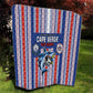 Cape Verde Football Quilt Monster Blue Shark Striped Style