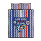 Cape Verde Football Quilt Bed Set Monster Blue Shark Striped Style