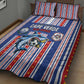 Cape Verde Football Quilt Bed Set Monster Blue Shark Striped Style