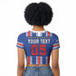 Custom Cape Verde Football Raglan Cropped T shirt Monster Blue Shark Striped Style