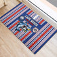 Cape Verde Football Rubber Doormat Monster Blue Shark Striped Style