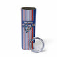 Custom Cape Verde Football Skinny Tumbler Monster Blue Shark Striped Style