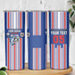 Custom Cape Verde Football Skinny Tumbler Monster Blue Shark Striped Style