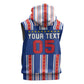 Custom Cape Verde Football Sleeveless Hoodie Monster Blue Shark Striped Style