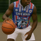 Custom Cape Verde Football Sleeveless Zip Hoodie Monster Blue Shark Striped Style