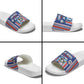 Cape Verde Football Slide Sandals Monster Blue Shark Striped Style
