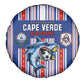 Cape Verde Football Spare Tire Cover Monster Blue Shark Striped Style