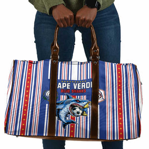 Cape Verde Football Travel Bag Monster Blue Shark Striped Style
