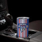 Custom Cape Verde Football Tumbler Cup Monster Blue Shark Striped Style