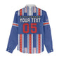 Custom Cape Verde Football Women Casual Shirt Monster Blue Shark Striped Style