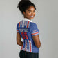 Custom Cape Verde Football Women Polo Shirt Monster Blue Shark Striped Style