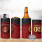 Custom Egypt Football 4 in 1 Can Cooler Tumbler Tribal Eagle With Ancient Egyptian Patterns
