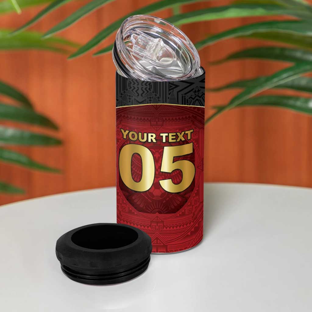 Custom Egypt Football 4 in 1 Can Cooler Tumbler Tribal Eagle With Ancient Egyptian Patterns