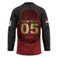 Custom Egypt Football Hockey Jersey Tribal Eagle With Ancient Egyptian Patterns