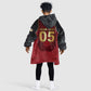 Custom Egypt Football Kid Wearable Blanket Hoodie Tribal Eagle With Ancient Egyptian Patterns